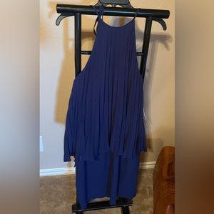 Halston Dress Collection, Blue Halter Dress in Blue, size 10. NWT